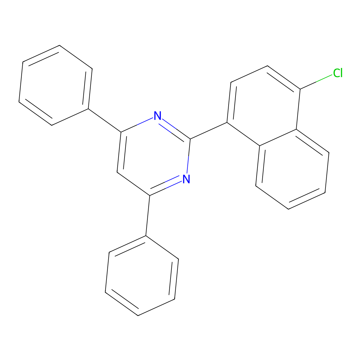 2-(4-Chloro-1-naphthalenyl)-4,6-diphenylpyrimidine molecular structure, CAS 2365095-68-5