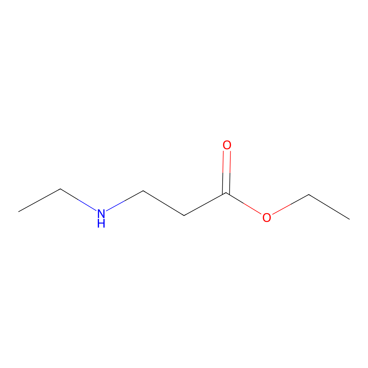 Ethyl N-ethyl-beta-alaninate molecular structure, CAS 23651-62-9