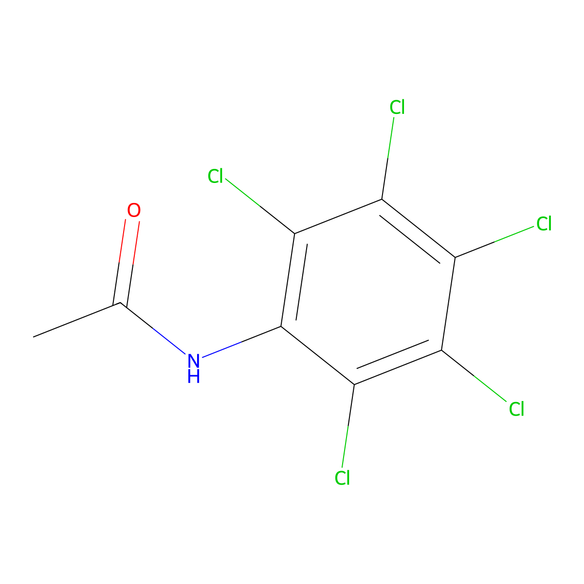 N-(Pentachlorophenyl)ethanimidic acid molecular structure, CAS 23651-79-8