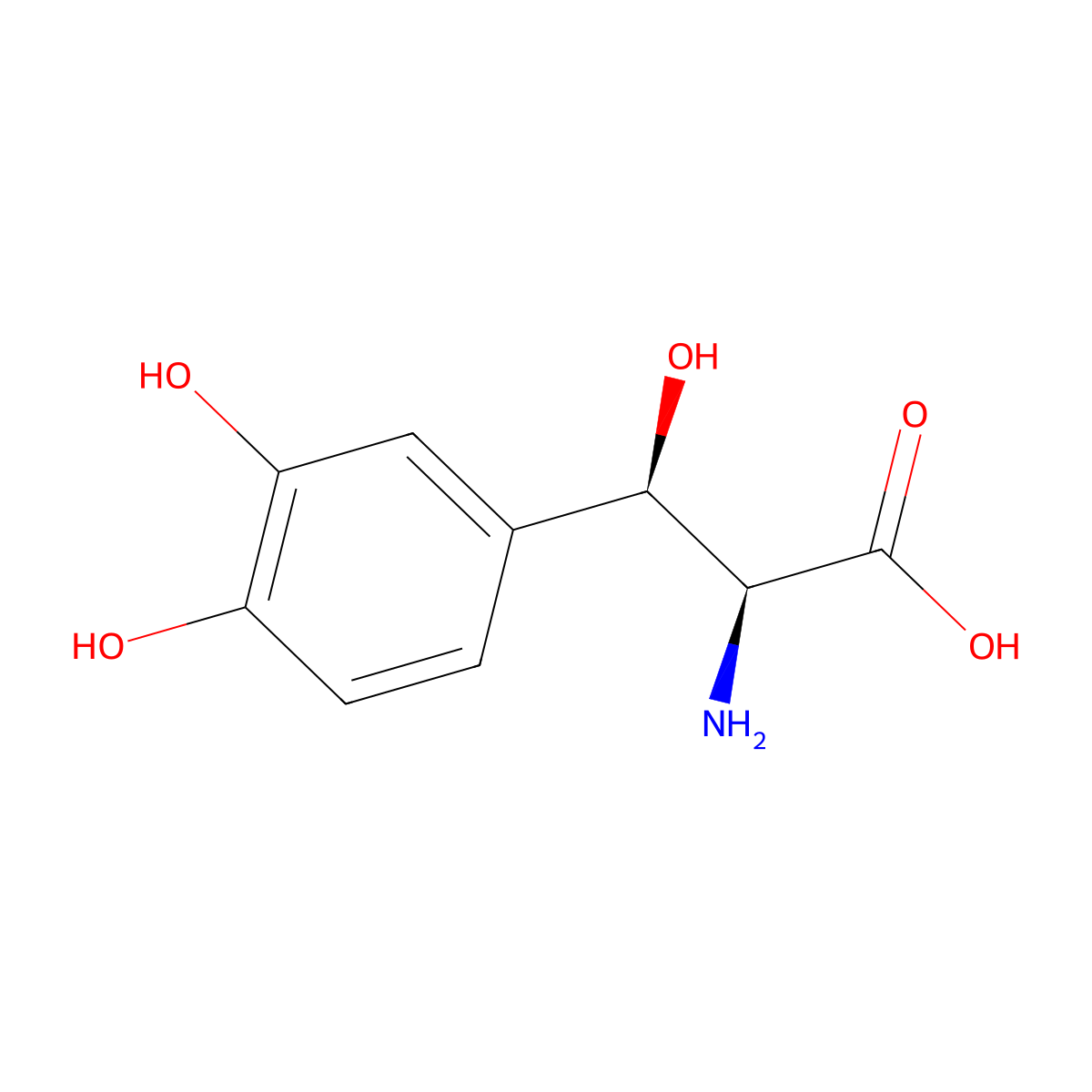 Droxidopa molecular structure, CAS 23651-95-8