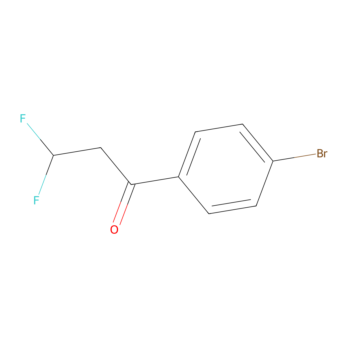 1-(4-Bromophenyl)-3,3-difluoro-1-propanone molecular structure, CAS 2365113-52-4