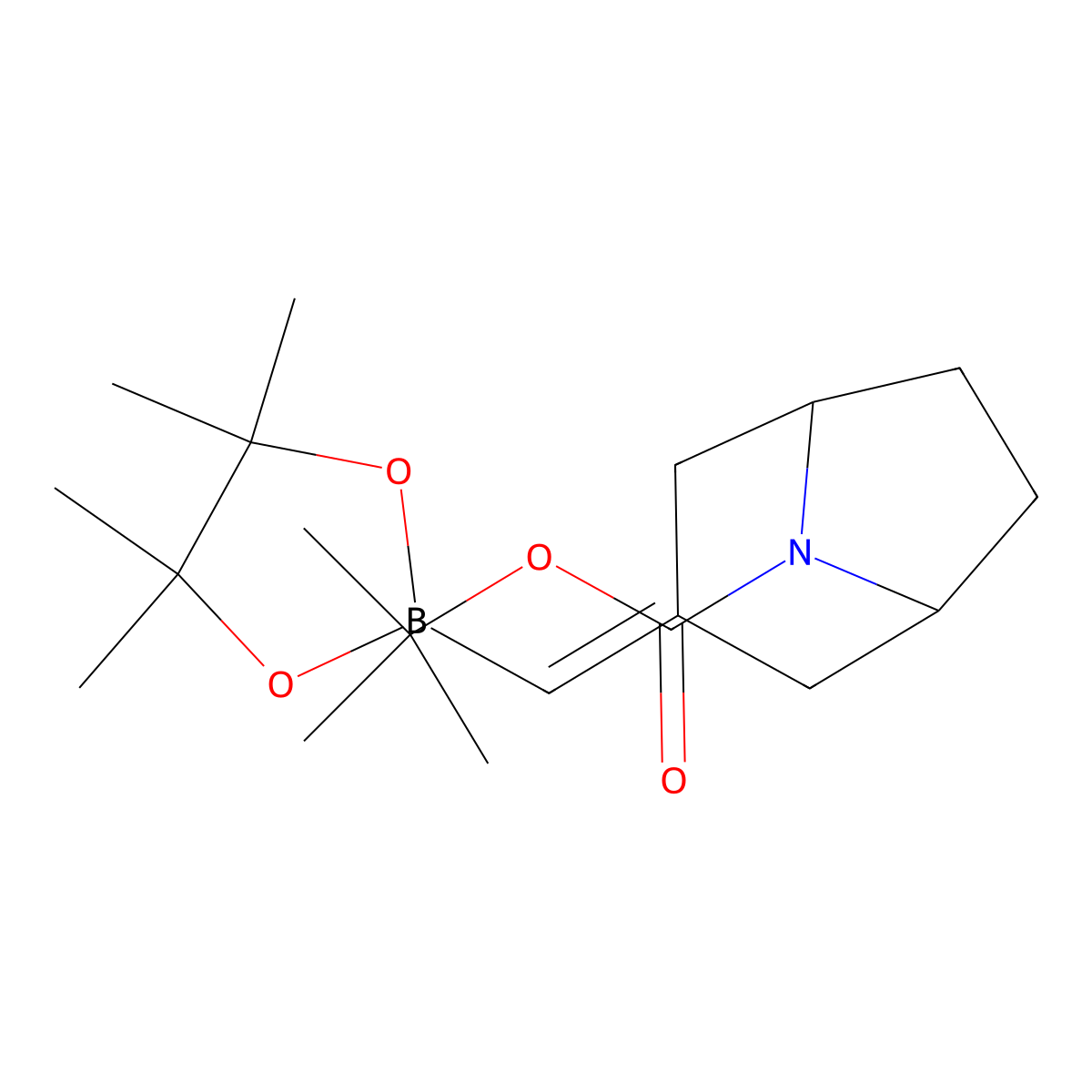 Tert-butyl 3-[(4,4,5,5-tetramethyl-1,3,2-dioxaborolan-2-yl)methylidene]-8-azabicyclo[3.2.1]octane-8-carboxylate molecular structure, CAS 2365173-53-9
