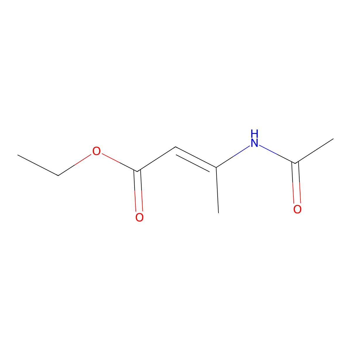 (E)-Ethyl 3-acetamidobut-2-enoate molecular structure, CAS 23652-67-7