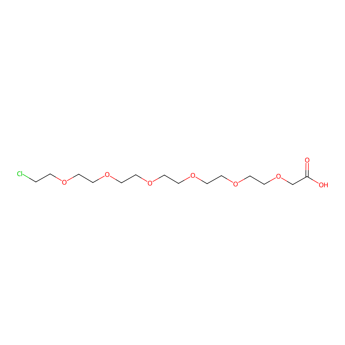 Cl-PEG6-acid molecular structure, CAS 2365309-92-6