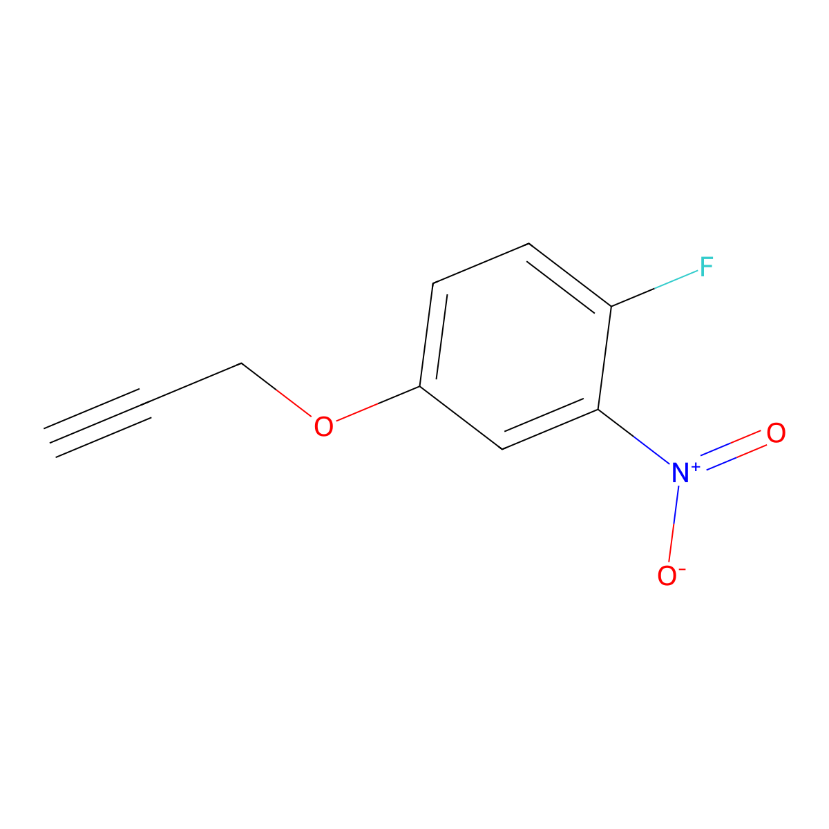 1-Fluoro-2-nitro-4-(prop-2-yn-1-yloxy)benzene molecular structure, CAS 2365373-18-6
