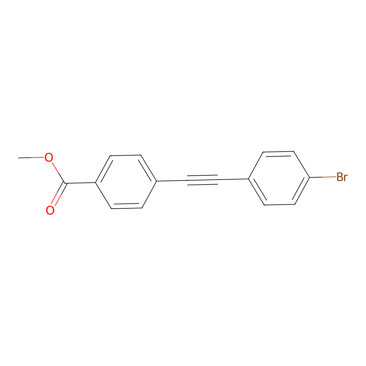 Methyl 4-((4-bromophenyl)ethynyl)benzoate molecular structure, CAS 2365379-82-2