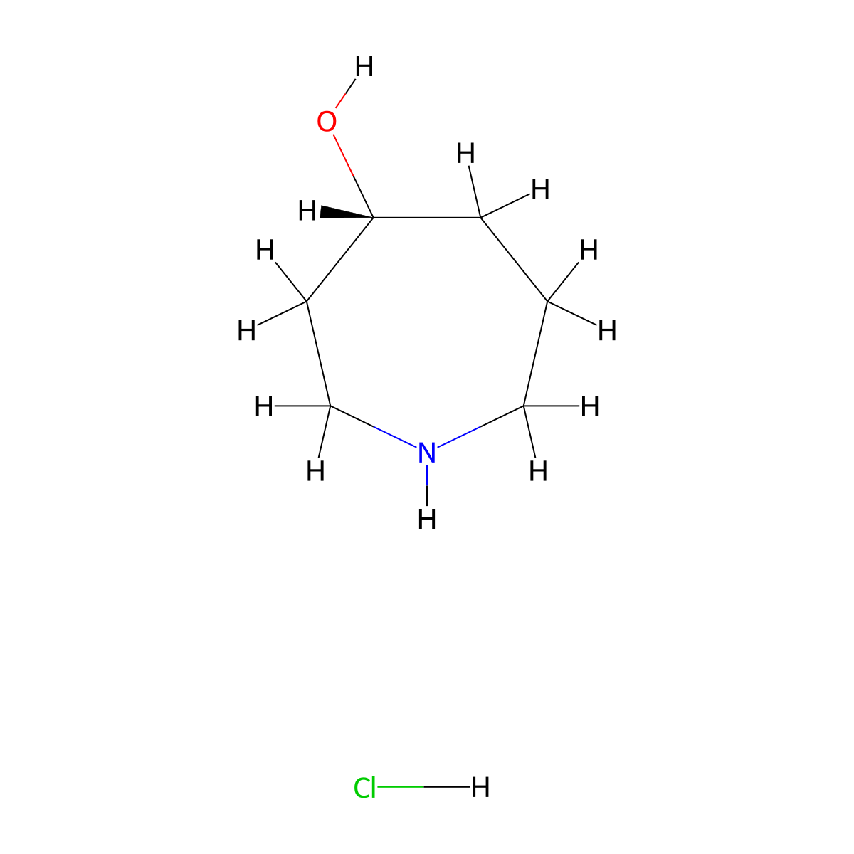 (R)-Azepan-4-ol hydrochloride molecular structure, CAS 2365390-45-8