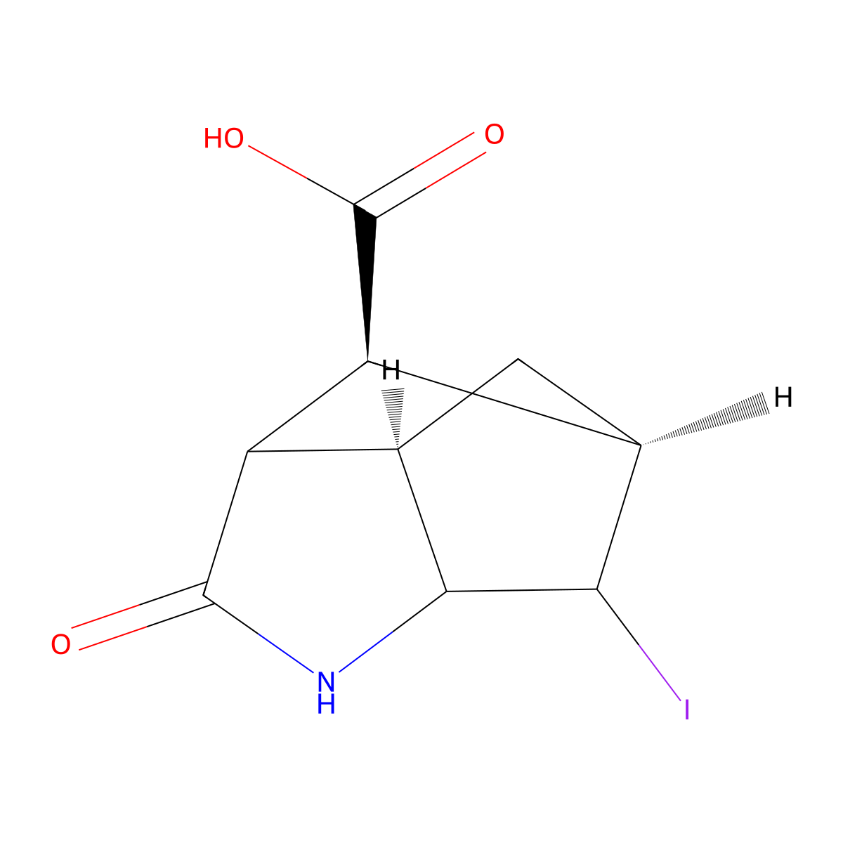 (3S,3AR,5R,6aR,7R)-6-Iodo-2-oxooctahydro-3,5-methanocyclopenta[b]pyrrole-7-carboxylic acid molecular structure, CAS 2365398-43-0