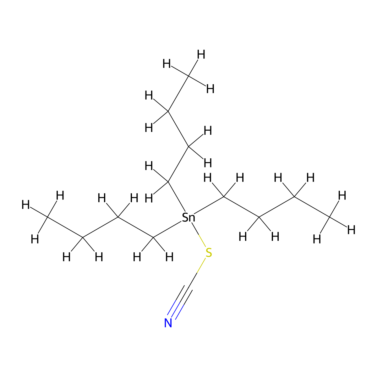 Tributylthiocyanatostannane molecular structure, CAS 23654-14-0