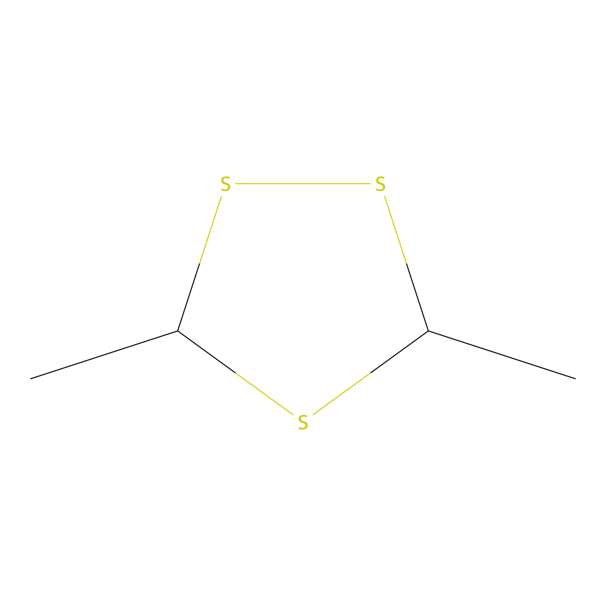 3,5-Dimethyl-1,2,4-trithiolane molecular structure, CAS 23654-92-4