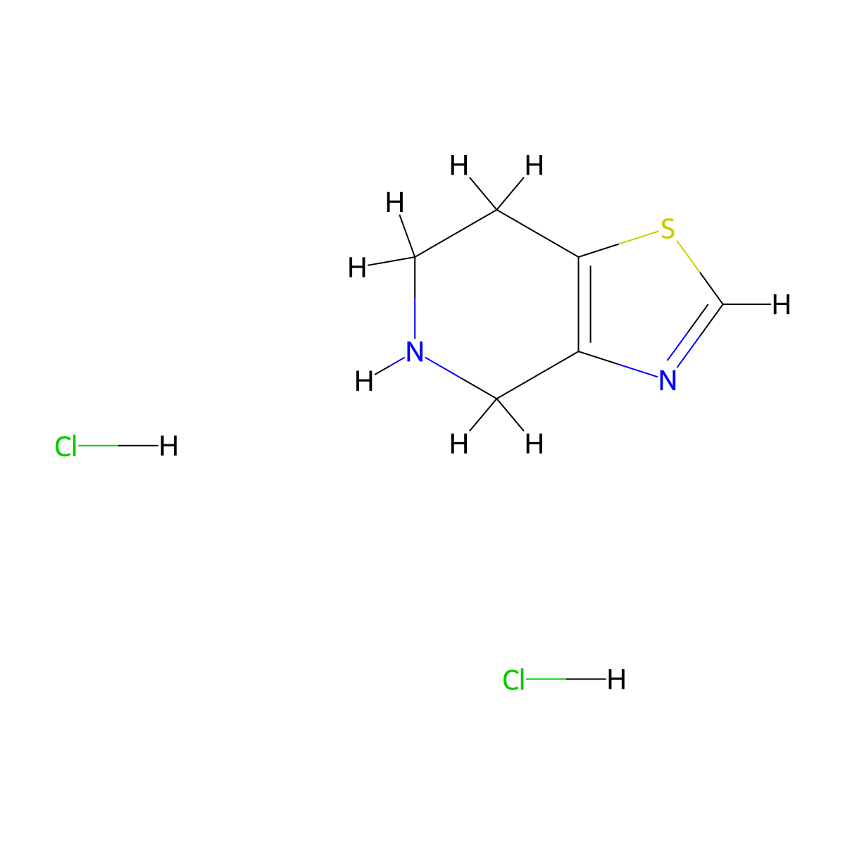 4H,5H,6H,7H-[1,3]thiazolo[4,5-c]pyridine dihydrochloride molecular structure, CAS 2365418-28-4