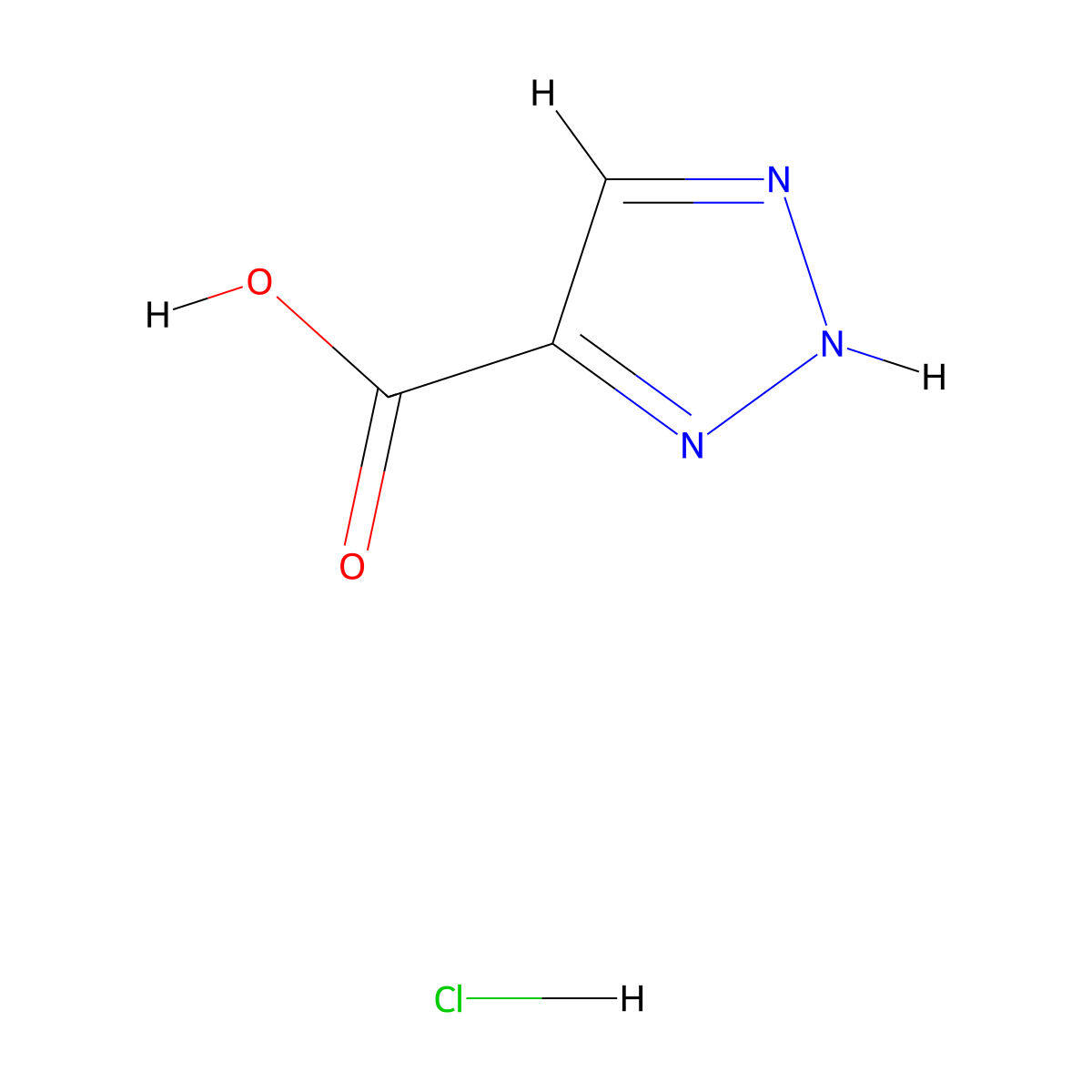 3H-1,2,3-triazole-4-carboxylic acid hydrochloride molecular structure, CAS 2365418-30-8