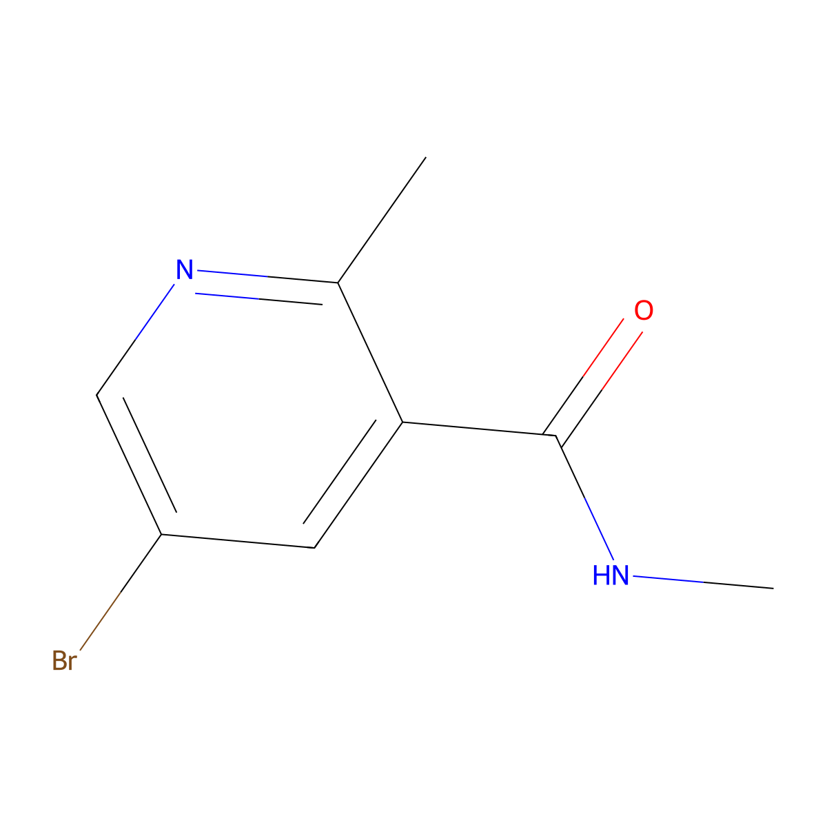 5-Bromo-N,2-dimethylpyridine-3-carboxamide molecular structure, CAS 2365418-34-2