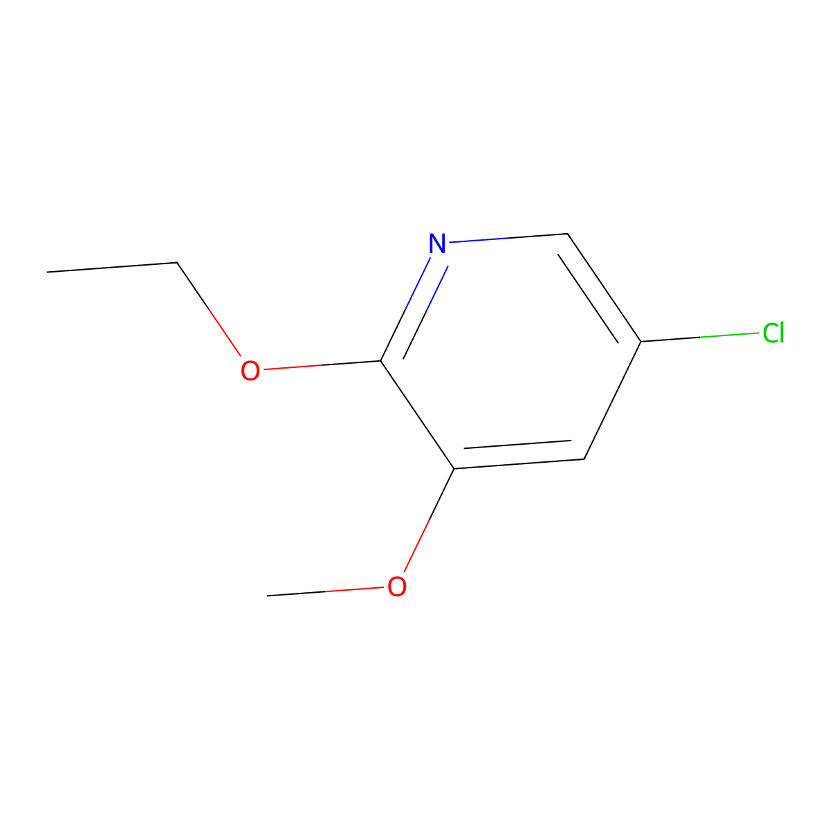 5-Chloro-2-ethoxy-3-methoxypyridine molecular structure, CAS 2365418-40-0