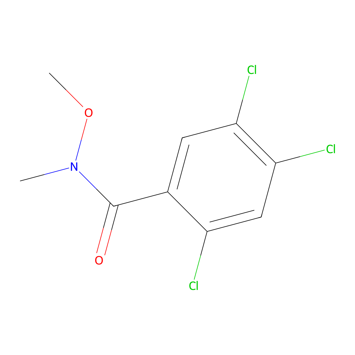 2,4,5-Trichloro-N-methoxy-N-methylbenzamide molecular structure, CAS 2365418-82-0