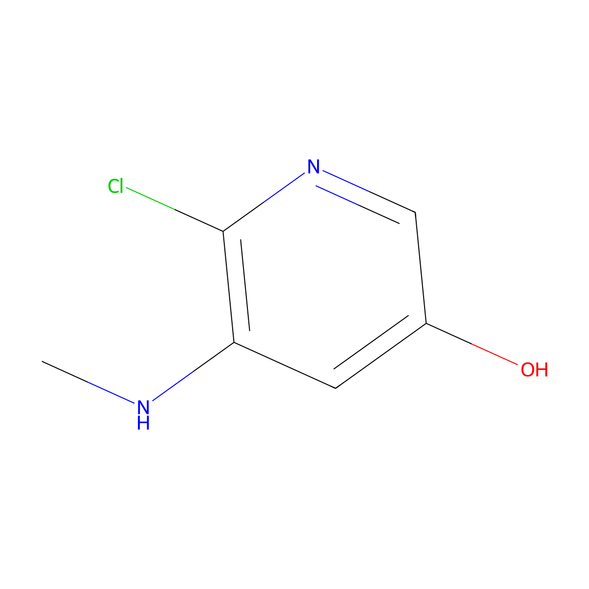 6-Chloro-5-(methylamino)pyridin-3-ol molecular structure, CAS 2365418-83-1