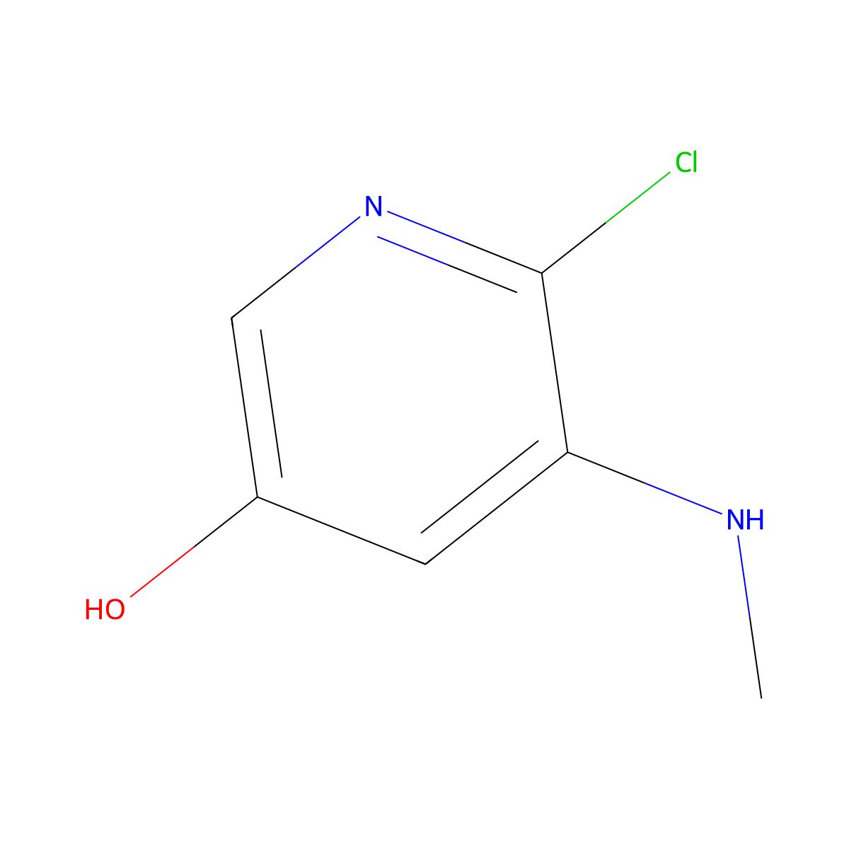 6-Chloro-5-(methylamino)pyridin-3-ol molecular structure, CAS 2365418-83-1
