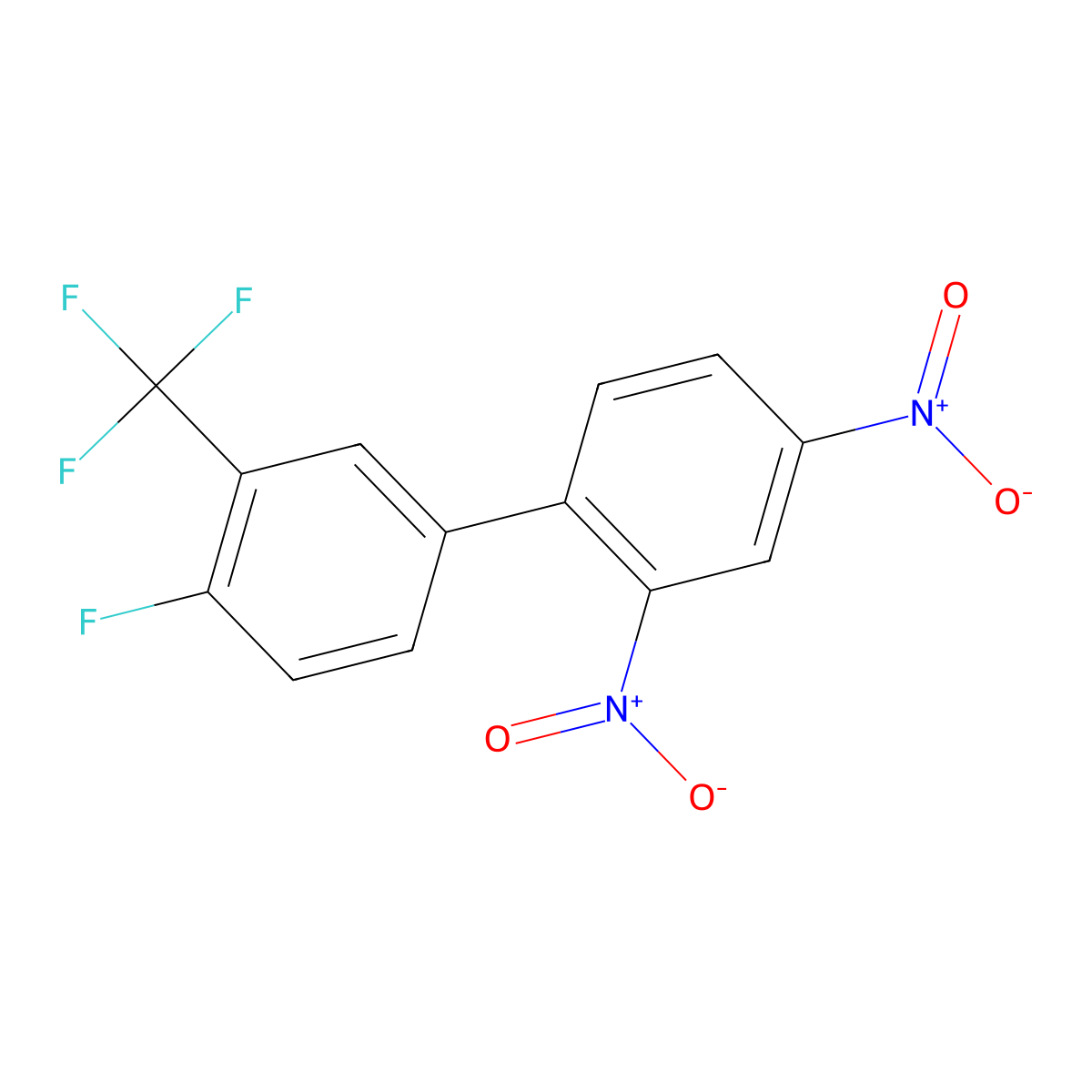 4-(2,4-Dinitrophenyl)-1-fluoro-2-(trifluoromethyl)benzene molecular structure, CAS 2365418-96-6