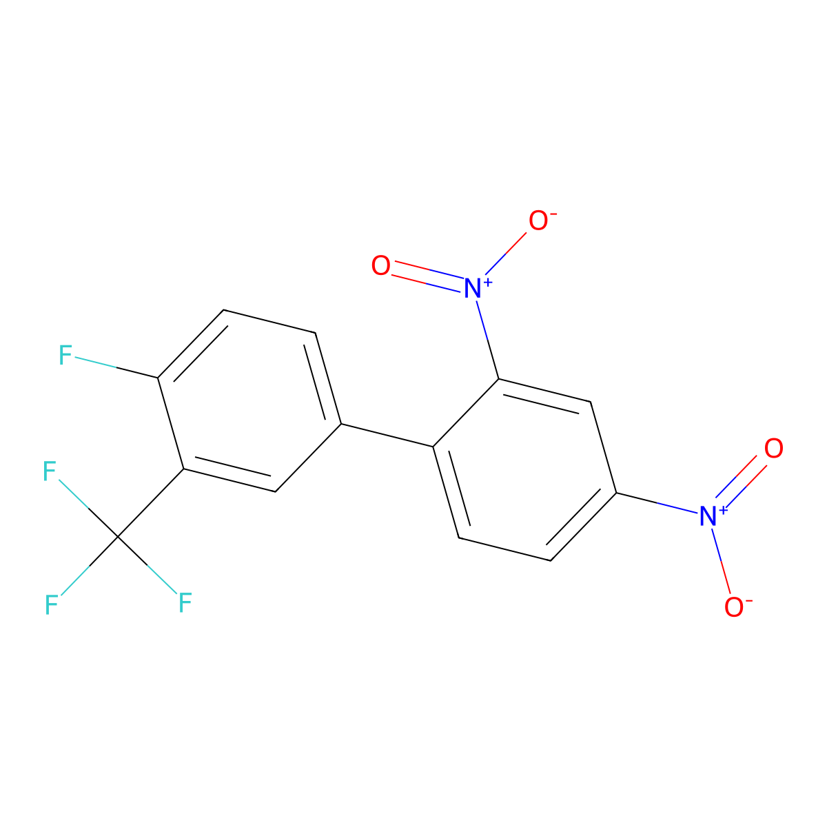 4-(2,4-Dinitrophenyl)-1-fluoro-2-(trifluoromethyl)benzene molecular structure, CAS 2365418-96-6