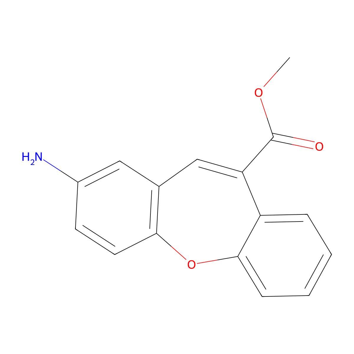 Methyl 13-amino-2-oxatricyclo[9.4.0.0^{3,8}]pentadeca-1(15),3(8),4,6,9,11,13-heptaene-9-carboxylate molecular structure, CAS 2365418-99-9