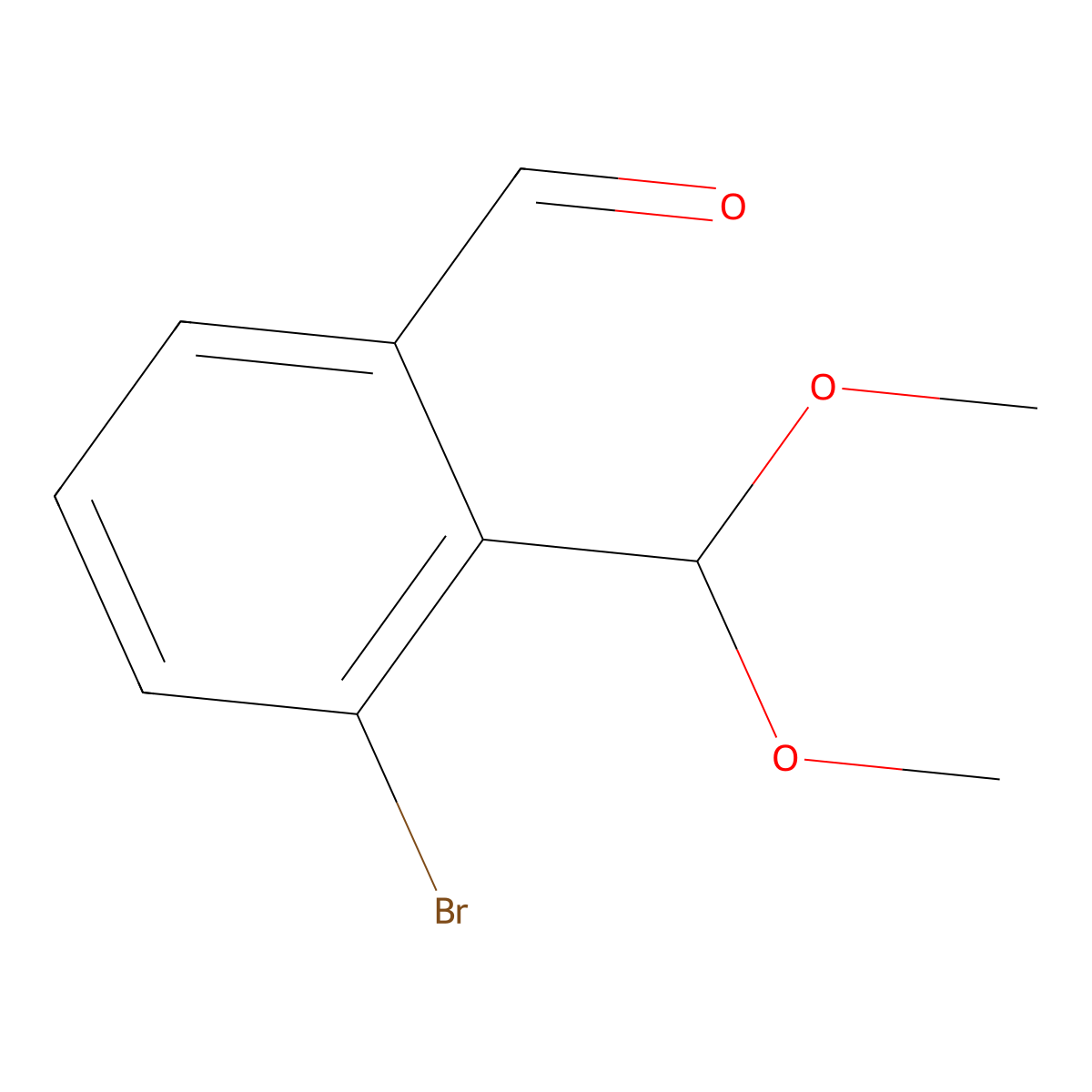 3-Bromo-2-(dimethoxymethyl)benzaldehyde molecular structure, CAS 2365419-00-5