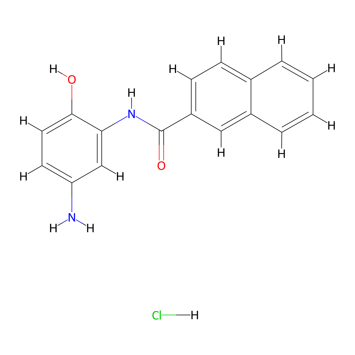 N-(5-Amino-2-hydroxyphenyl)naphthalene-2-carboxamide hydrochloride molecular structure, CAS 2365419-29-8
