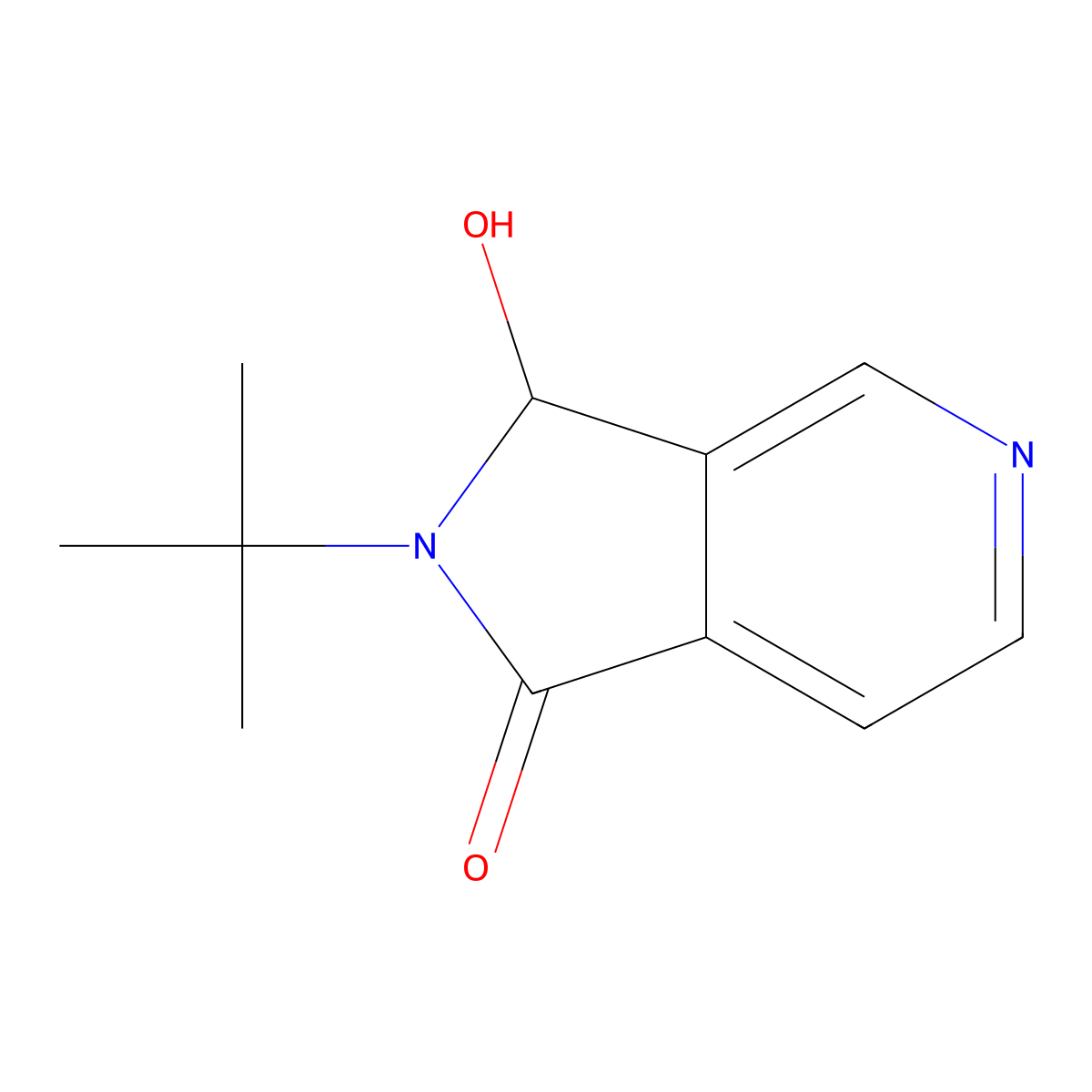 2-tert-Butyl-3-hydroxy-3H-pyrrolo[3,4-c]pyridin-1-one molecular structure, CAS 2365419-32-3