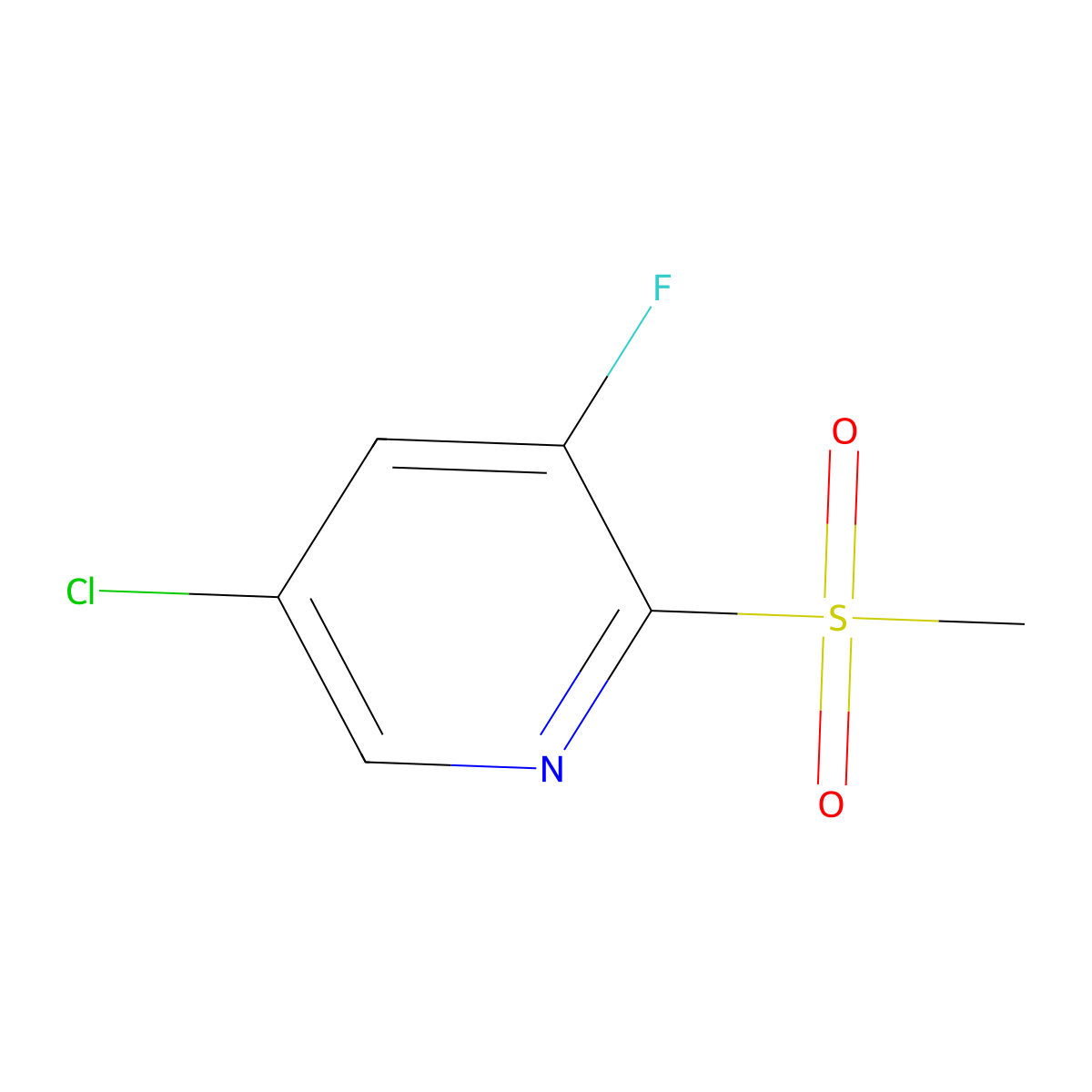5-Chloro-3-fluoro-2-methanesulfonylpyridine molecular structure, CAS 2365419-36-7