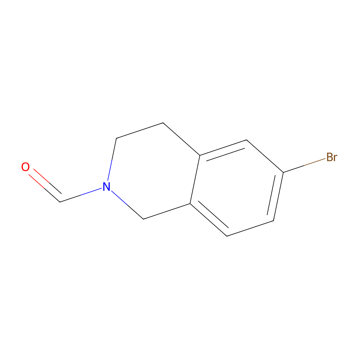 6-Bromo-3,4-dihydro-1H-isoquinoline-2-carbaldehyde molecular structure, CAS 2365419-41-4