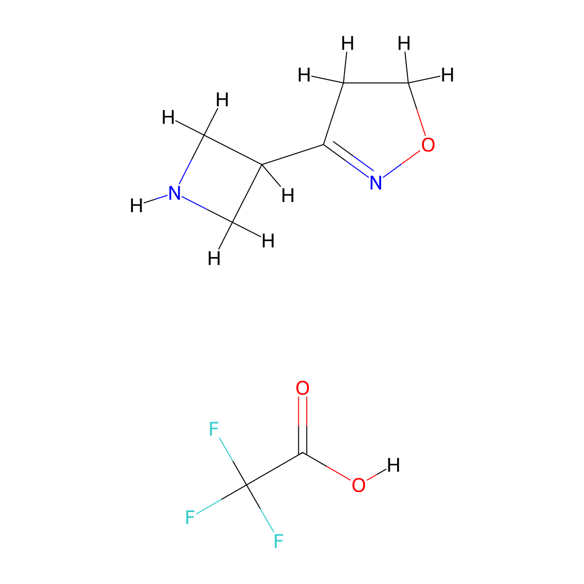 3-(Azetidin-3-yl)-4,5-dihydro-1,2-oxazole; trifluoroacetic acid molecular structure, CAS 2365419-64-1