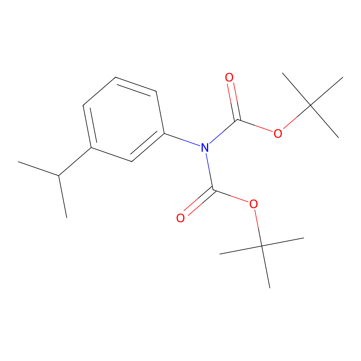 tert-Butyl N-[(tert-butoxy)carbonyl]-N-(3-isopropylphenyl)carbamate molecular structure, CAS 2365419-67-4