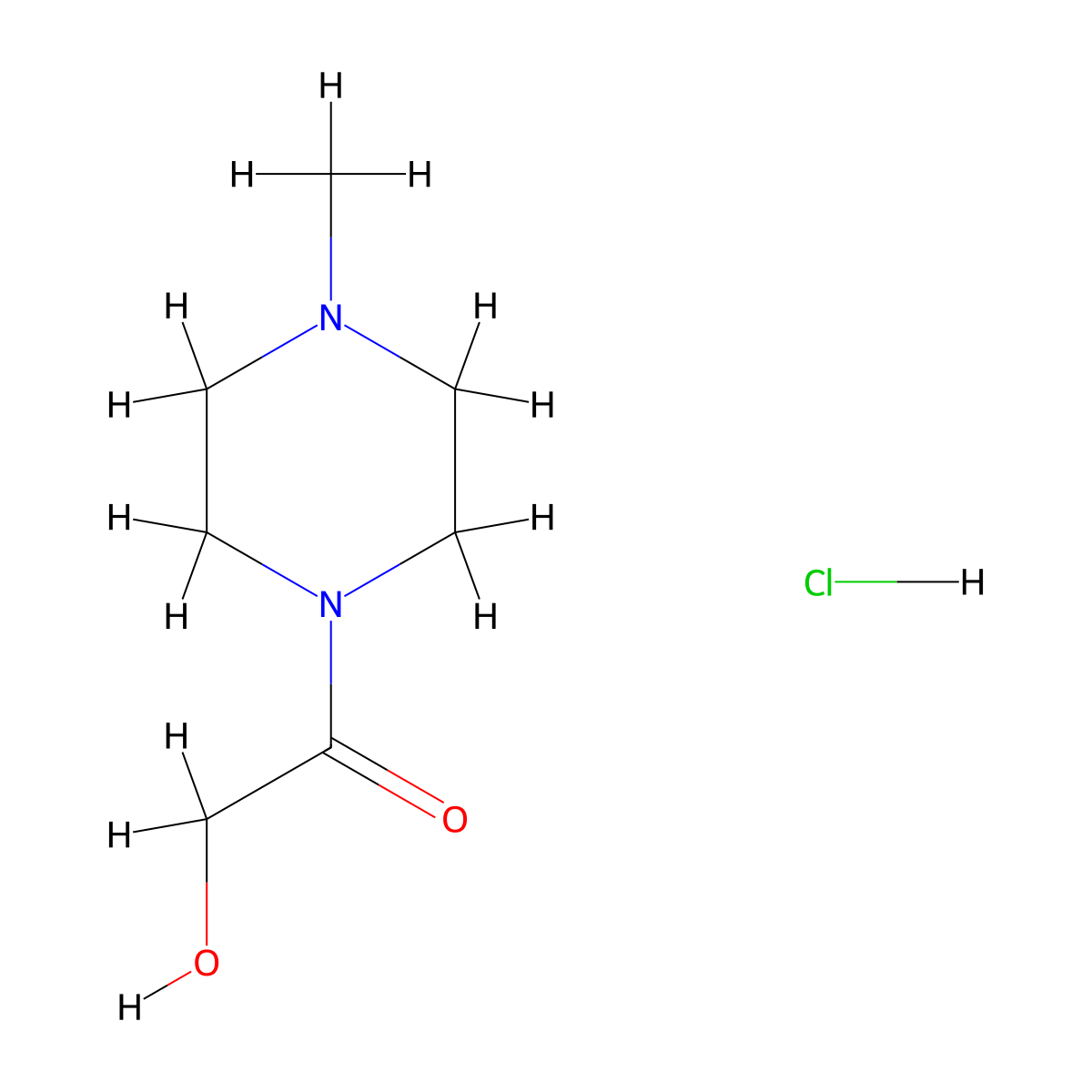 2-Hydroxy-1-(4-methylpiperazin-1-yl)ethanone hydrochloride molecular structure, CAS 2365419-70-9