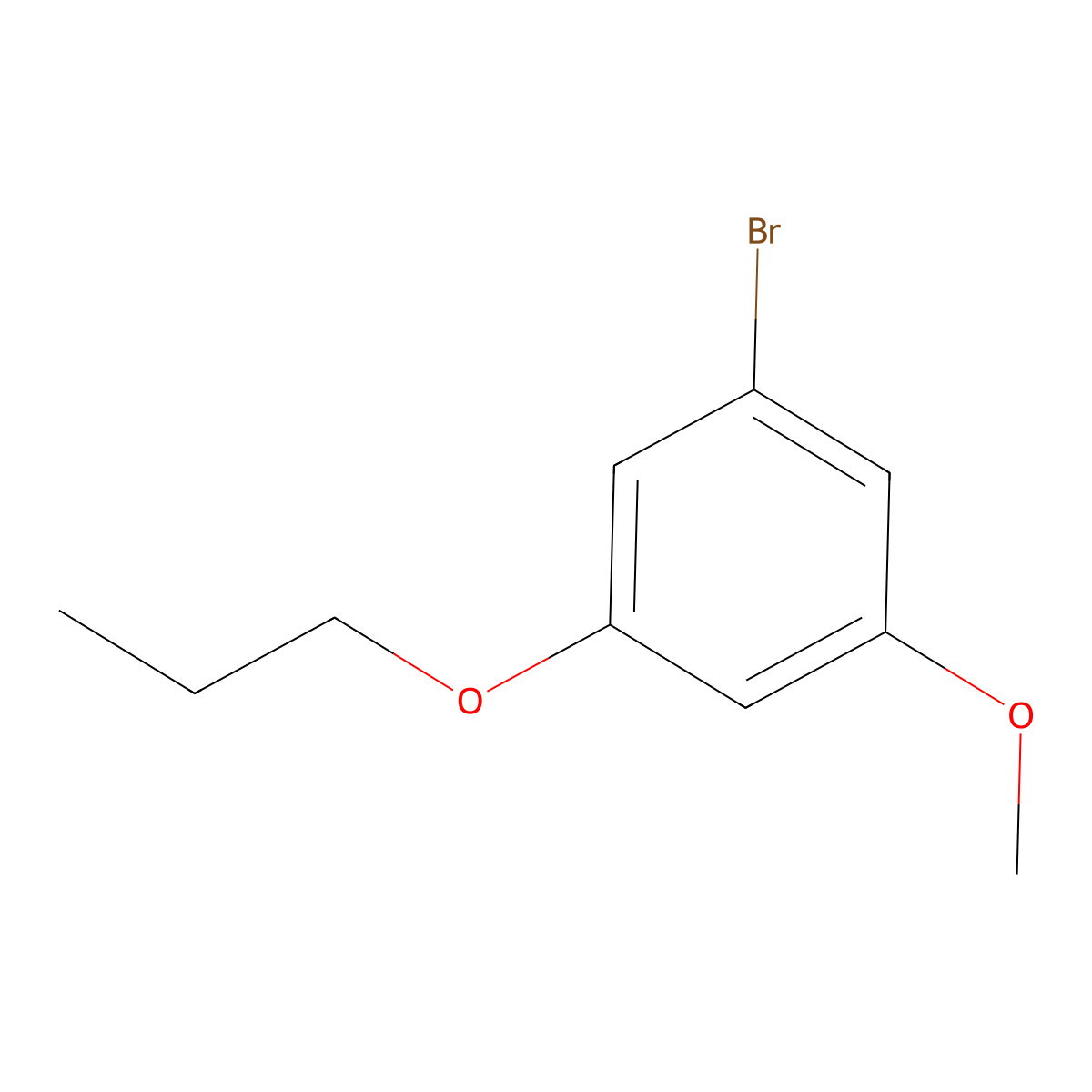 1-Bromo-3-methoxy-5-propoxybenzene molecular structure, CAS 2365419-96-9