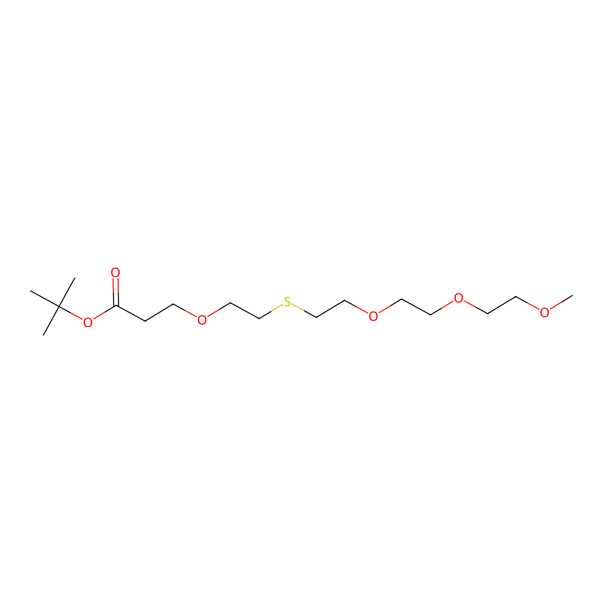 m-PEG3-S-PEG1-C2-Boc molecular structure, CAS 2365419-97-0