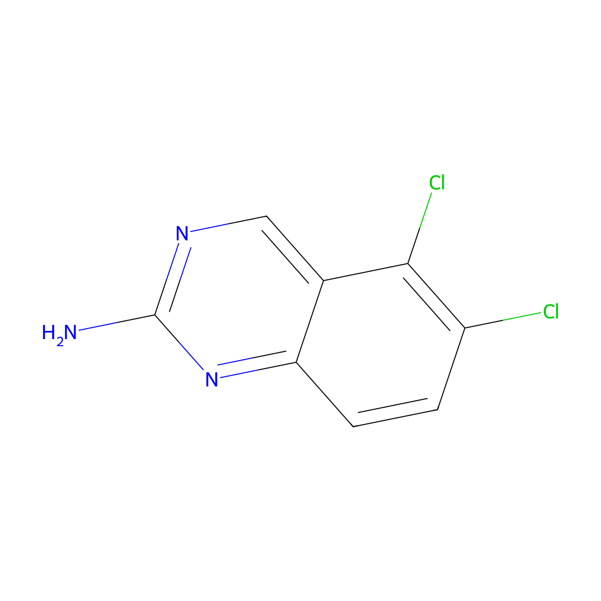 5,6-Dichloroquinazolin-2-amine molecular structure, CAS 2365420-03-5