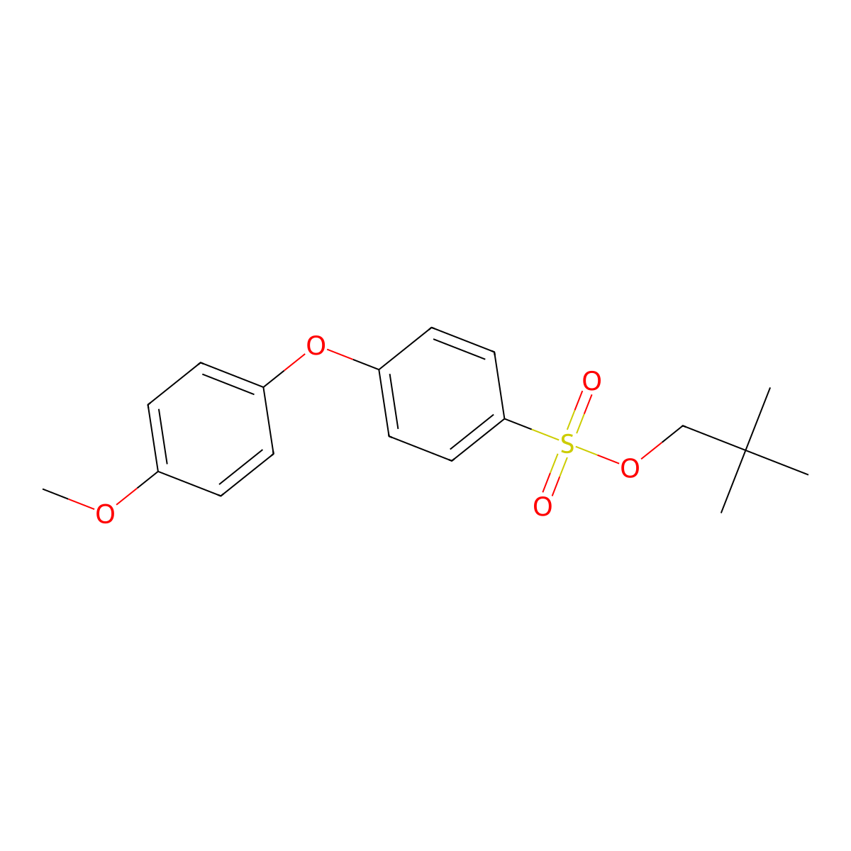 2,2-Dimethylpropyl 4-(4-methoxyphenoxy)benzenesulfonate molecular structure, CAS 2365420-04-6