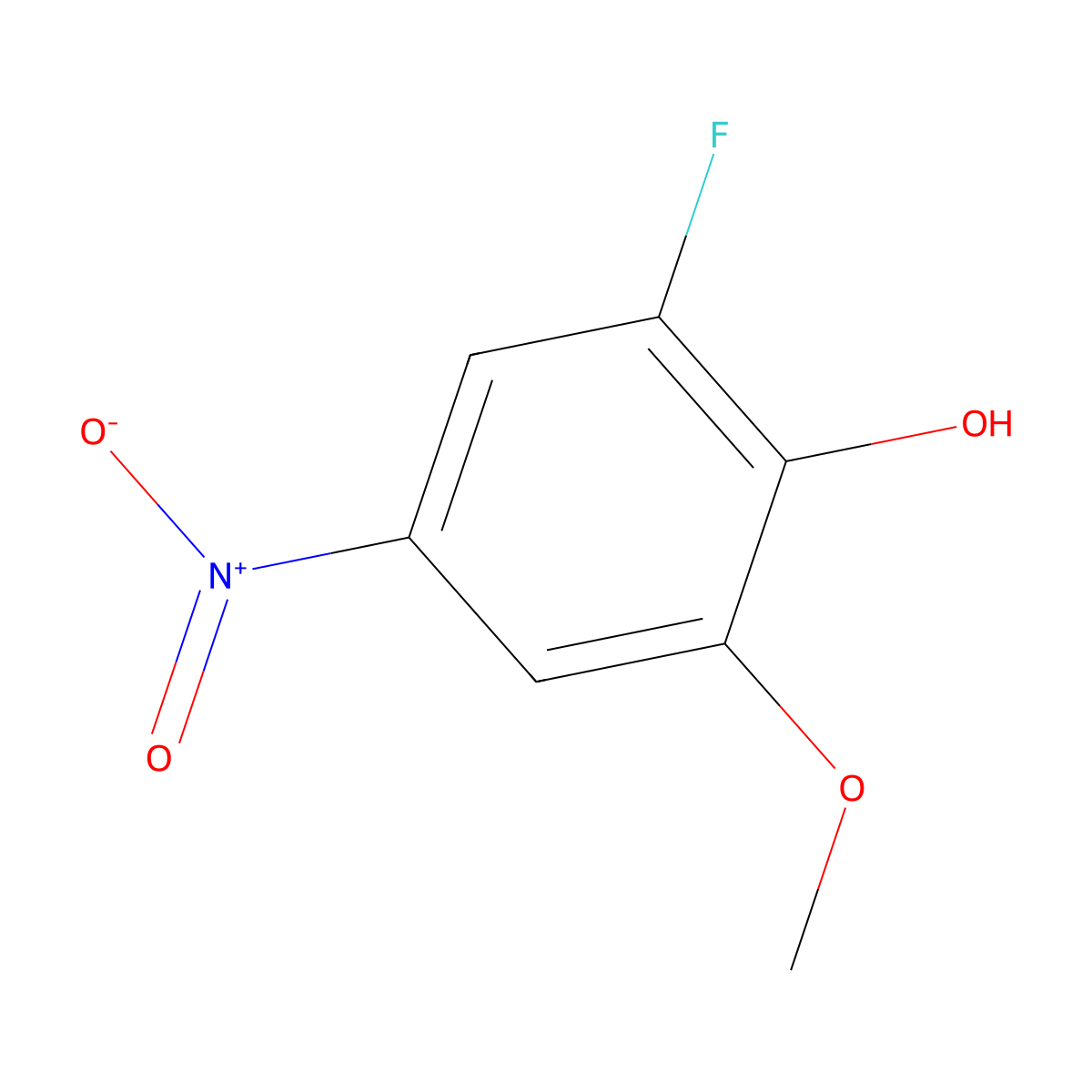 2-Fluoro-6-methoxy-4-nitrophenol molecular structure, CAS 2365420-16-0