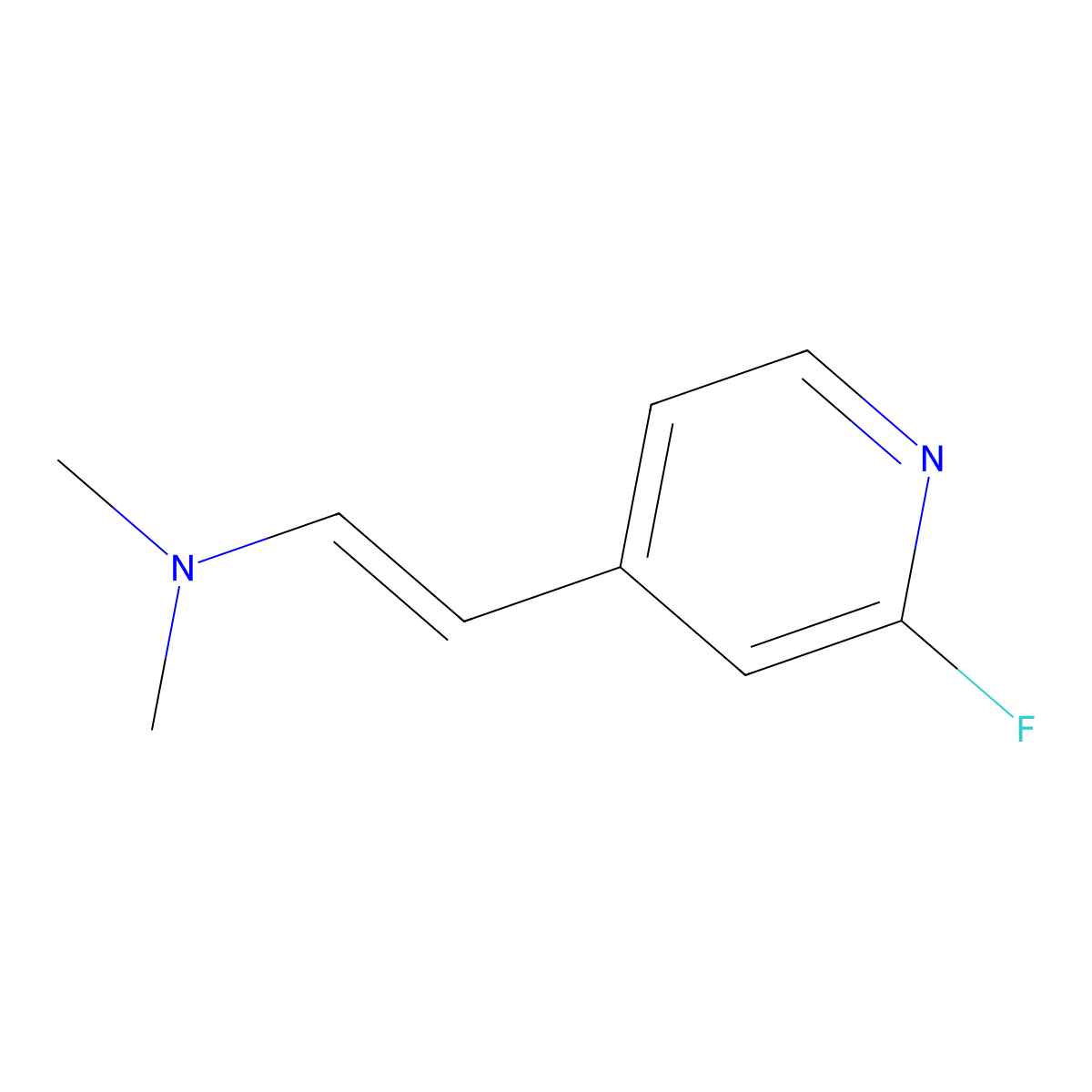 [(E)-2-(2-Fluoropyridin-4-yl)ethenyl]dimethylamine molecular structure, CAS 2365421-24-3