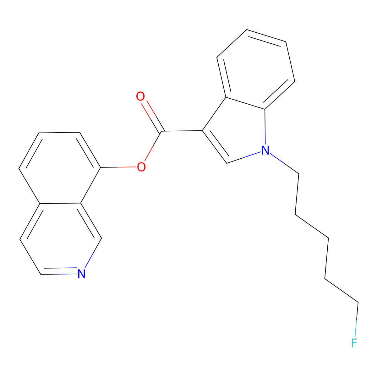 5-Fluoro PB-22 8-hydroxyisoquinoline isomer molecular structure, CAS 2365470-99-9