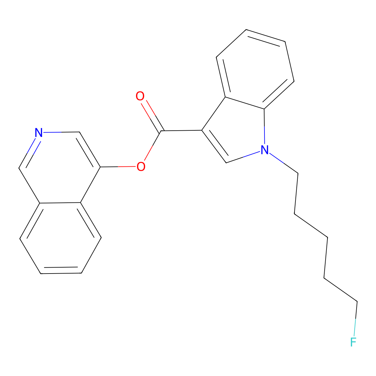 isoquinolin-4-yl1-(5-fluoropentyl)-1H-indole-3-carboxylate molecular structure, CAS 2365471-00-5