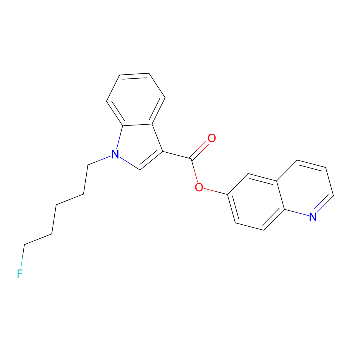 5-Fluoro PB-22 6-hydroxyquinoline isomer molecular structure, CAS 2365471-03-8