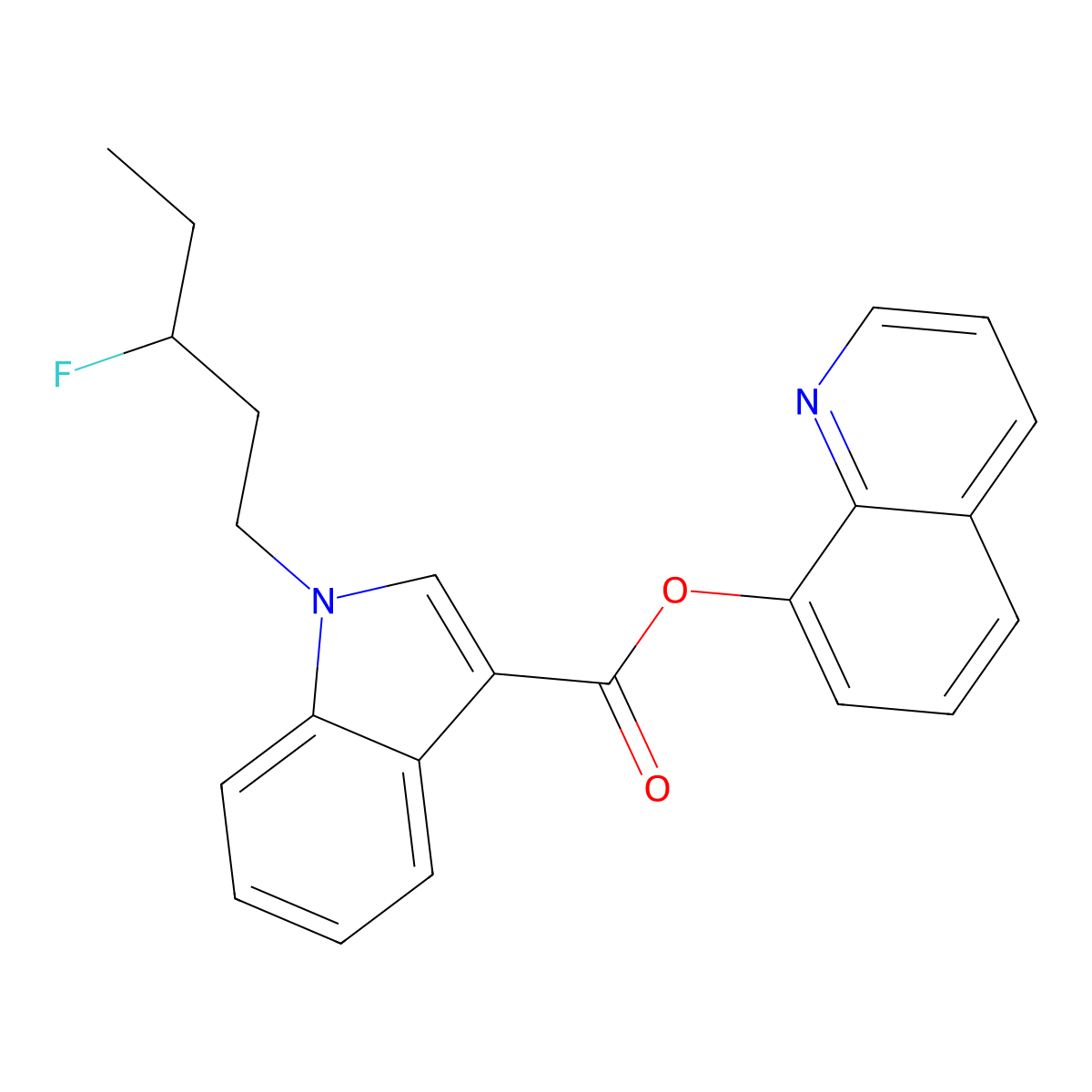 5-Fluoro PB-22 N-(3-Fluoropentyl) Isomer molecular structure, CAS 2365471-07-2