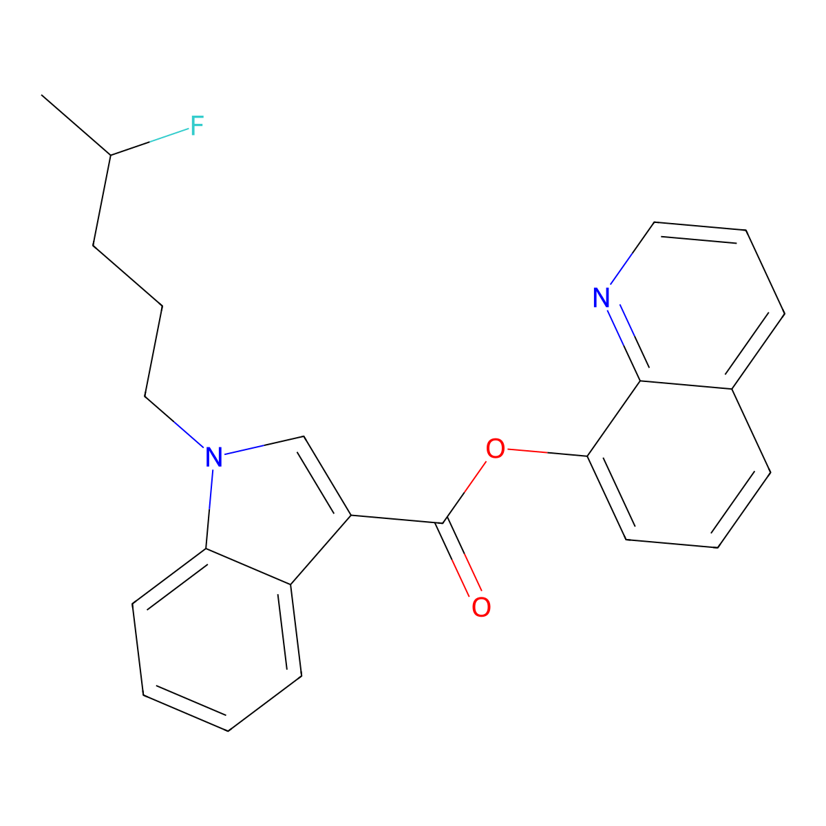 5-Fluoro PB-22 N-(4-fluoropentyl) isomer molecular structure, CAS 2365471-15-2