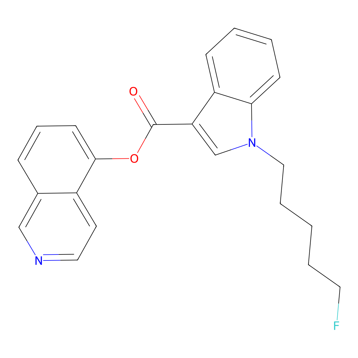 5-Fluoro PB-22 5-hydroxyisoquinoline isomer molecular structure, CAS 2365471-16-3