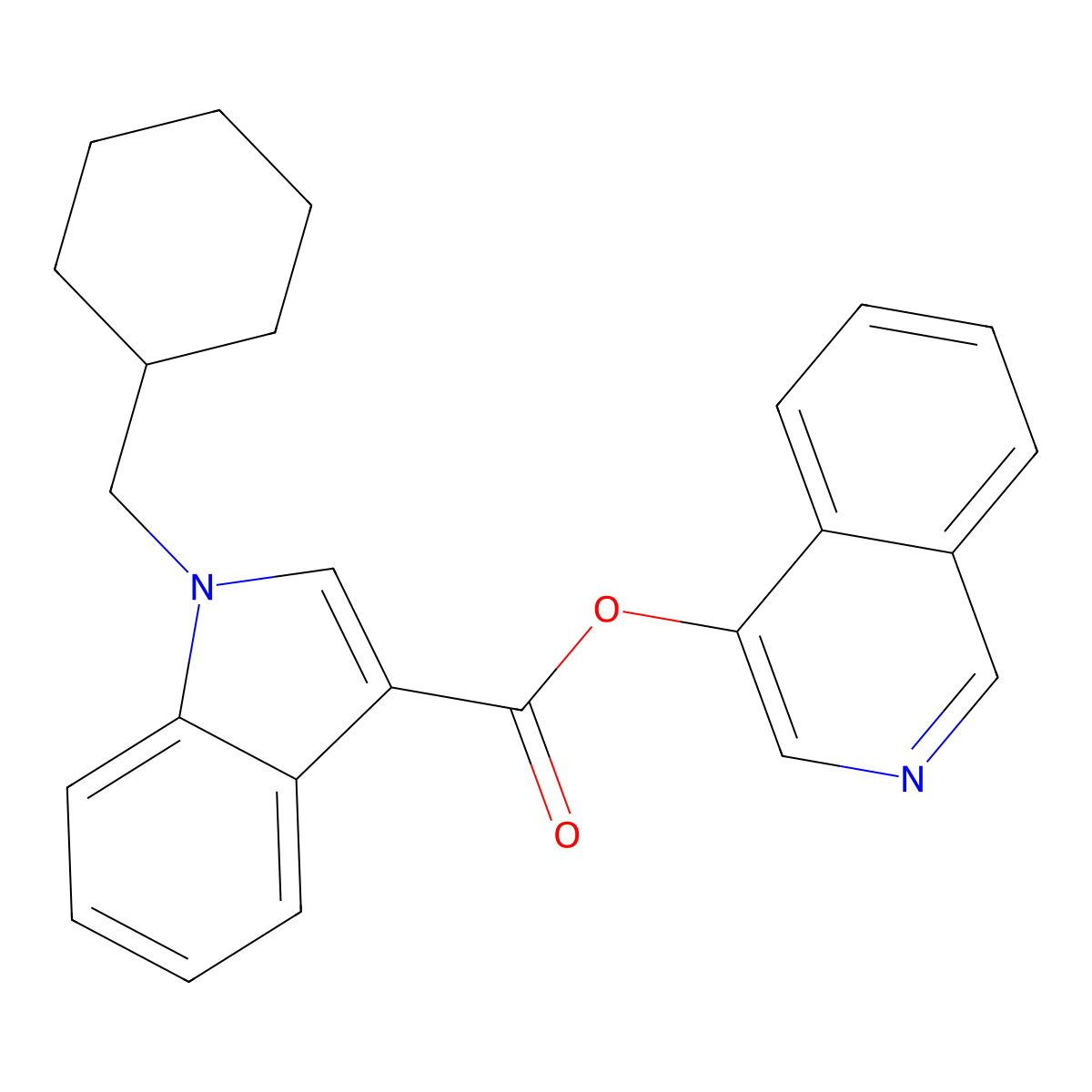 BB-22 4-hydroxyisoquinoline isomer molecular structure, CAS 2365471-21-0