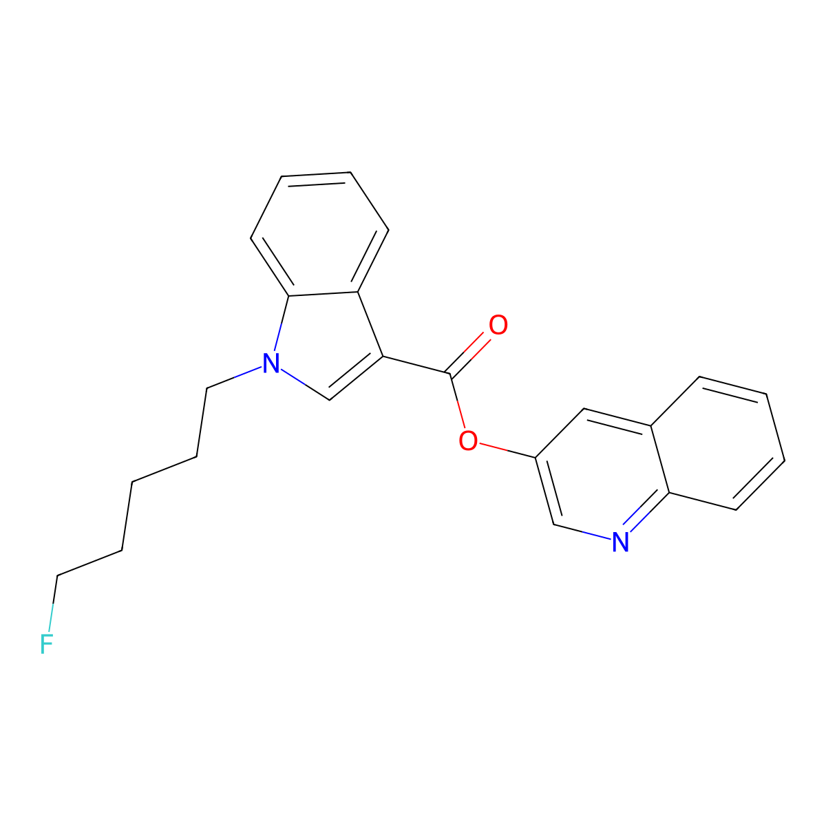 5-fluoro PB-22 3-hydroxyquinoline isomer molecular structure, CAS 2365471-26-5
