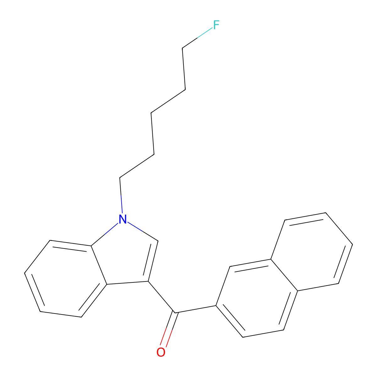 AM2201 2'-naphthyl isomer molecular structure, CAS 2365471-27-6