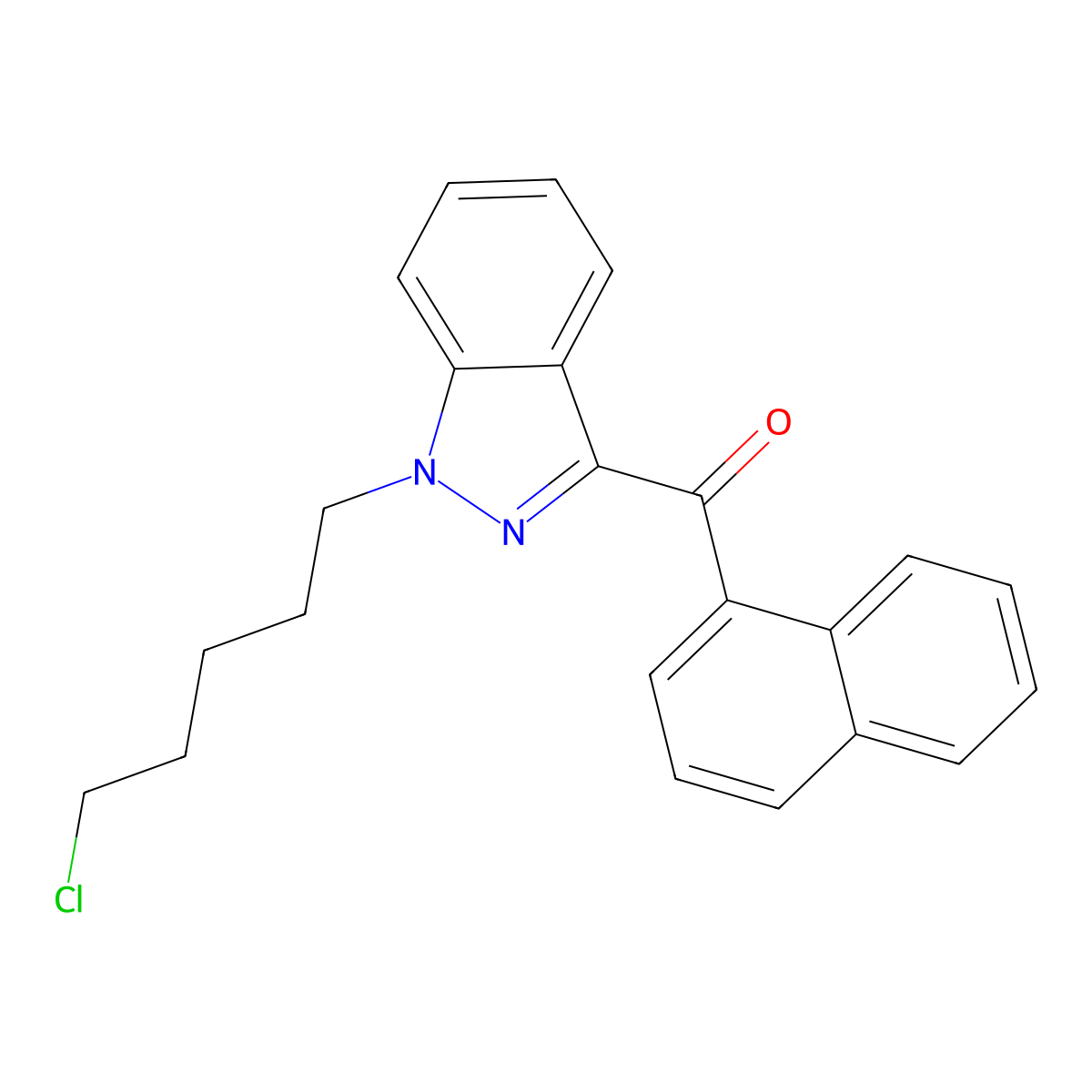 (1-(5-Chloropentyl)-1H-indazol-3-yl)-1-naphthalenylmethanone molecular structure, CAS 2365471-28-7
