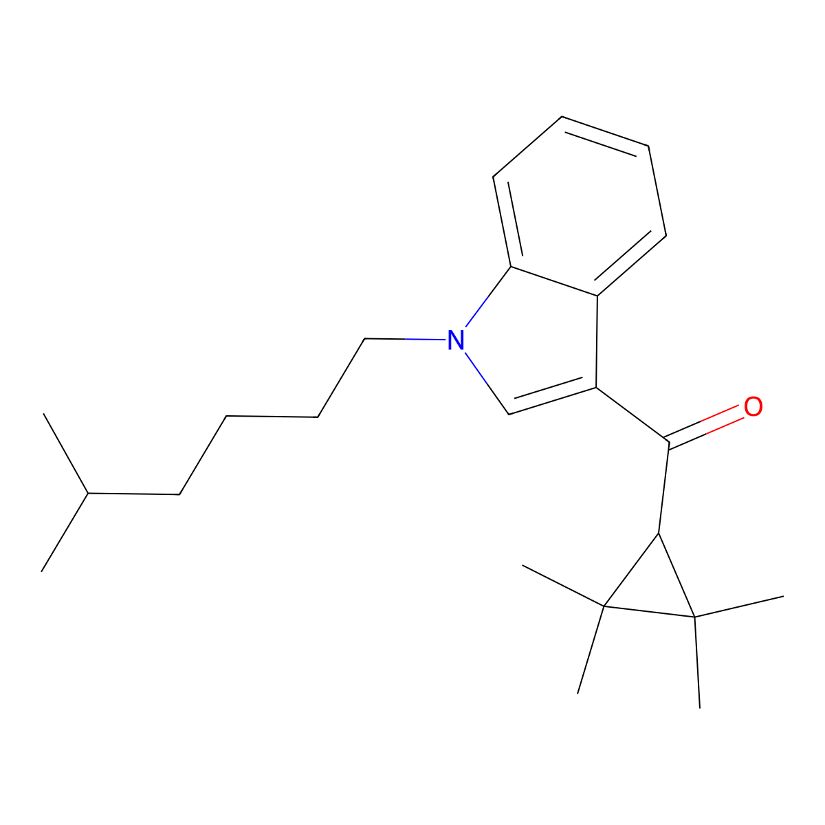 (1-(5-methylhexyl)-1H-indol-3-yl)(2,2,3,3-tetramethylcyclopropyl)methanone molecular structure, CAS 2365471-46-9