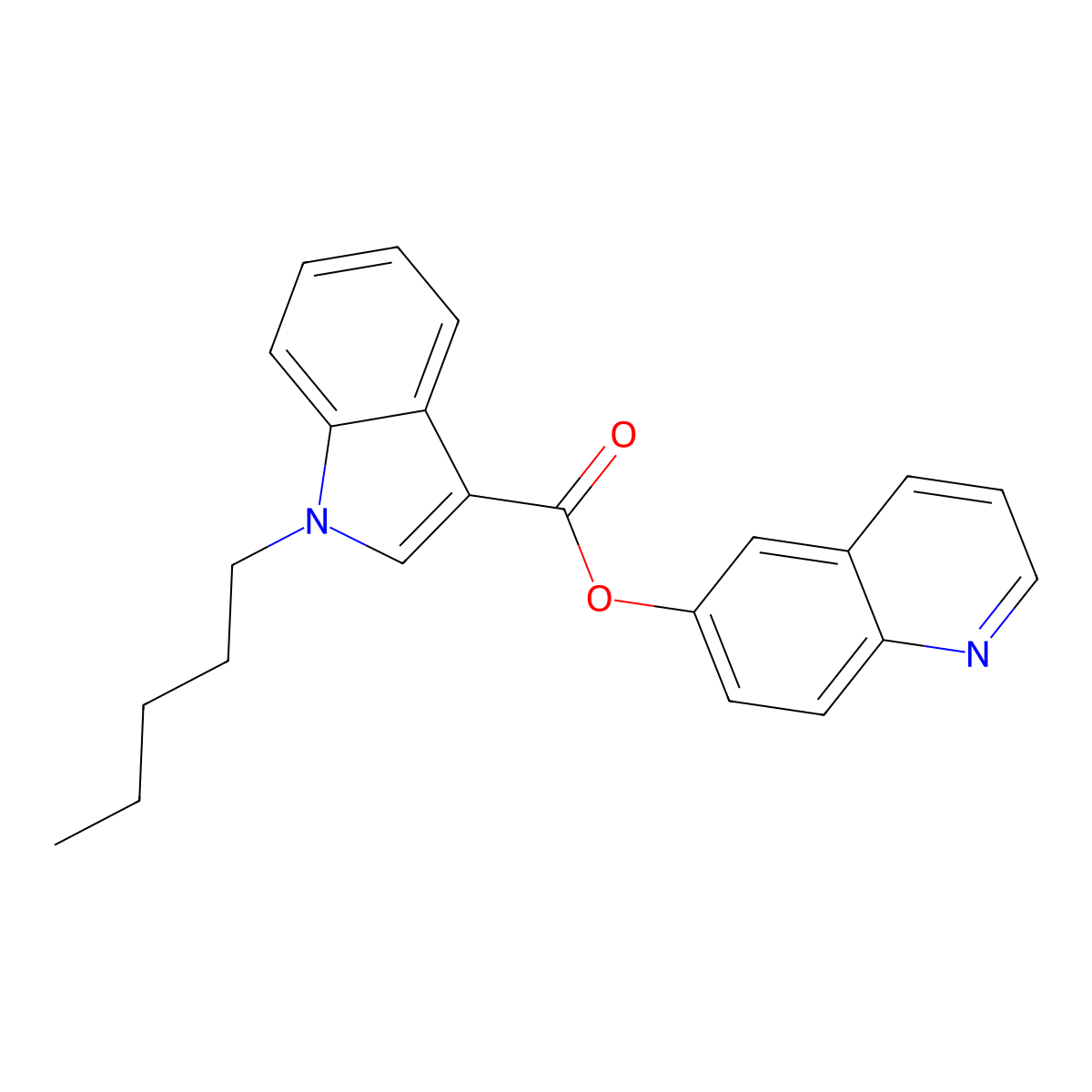 PB-22 6-hydroxyquinoline isomer molecular structure, CAS 2365471-56-1